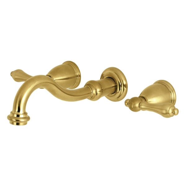 Roman Tub Faucet, Brushed Brass, Wall Mount
